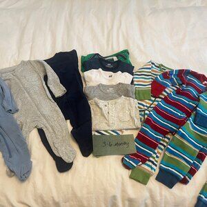 3-6 month baby boys bundle - onesies, footies
